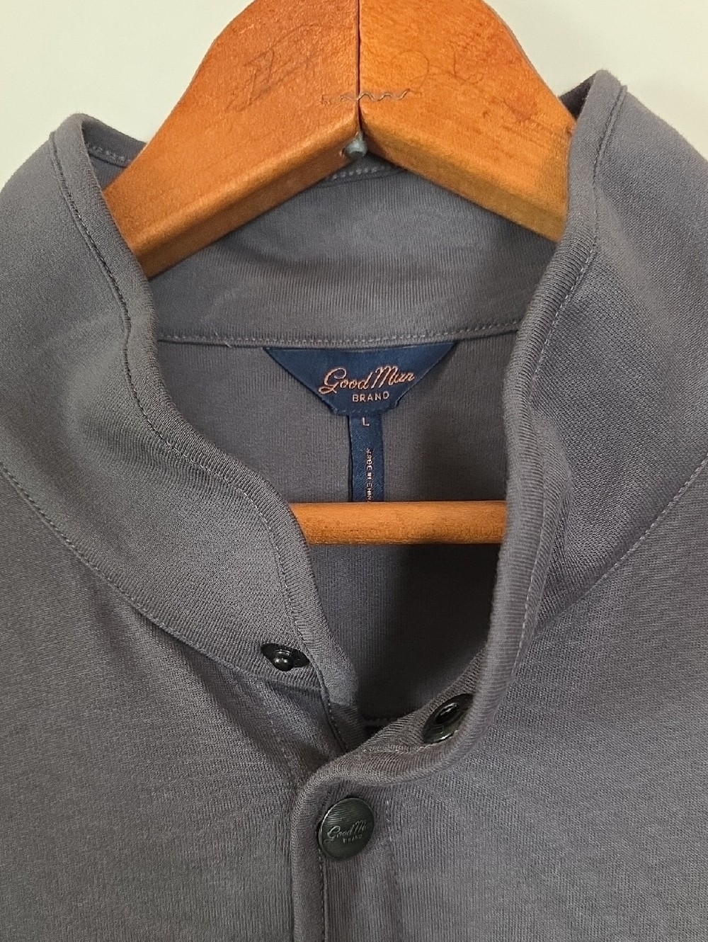 Good Man Brand Large Gray Lightweight Button-Front Jacket - Picture 4 of 9